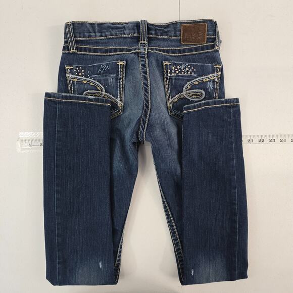 BKE Buckle mya skinny stretch jeans blue 26x33.5 womens 6049 - Picture 3 of 12